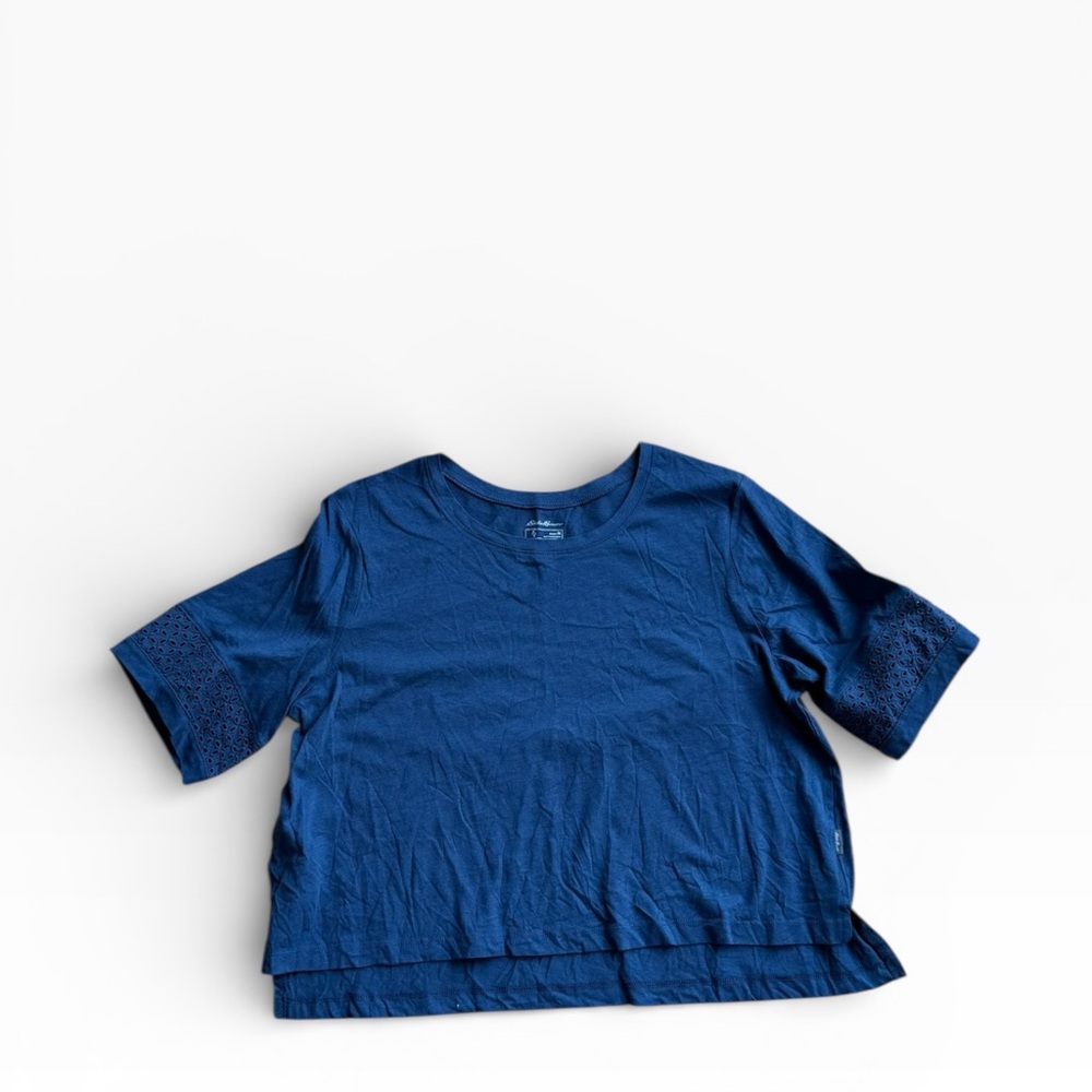 Eddie Bauer Blue Crop Top